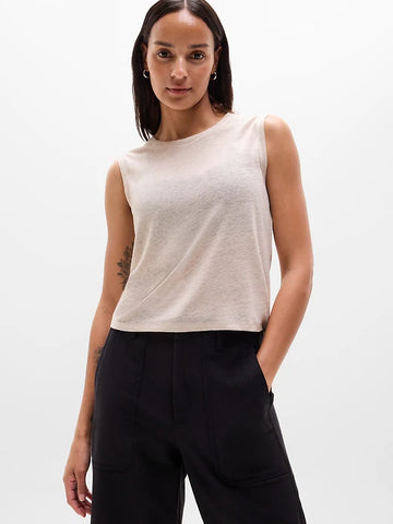 Getaway Linen Blend Muscle Tank