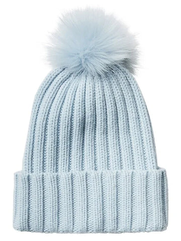 Ribbed Beanie with Pom