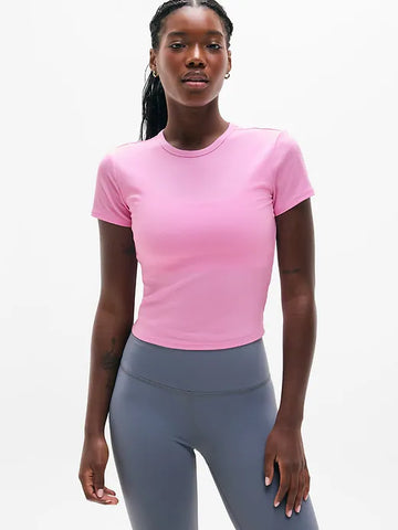 Signature Rib Crop Tee