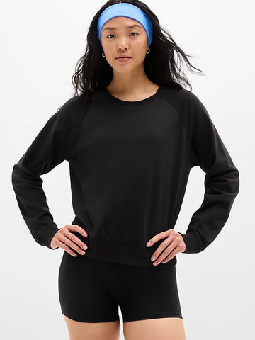 Airy Cotton Terry Crew Sweatshirt