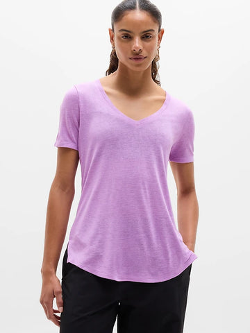 Breezy Scoop V-Neck Tee