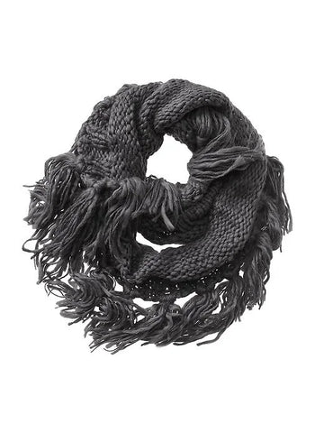 Boho Fringe Infinity Scarf