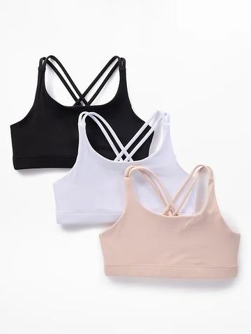 Athleta Girl Upbeat Bra 3-Pack