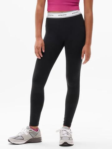 Athleta Girl High Rise Logo Chit Chat Legging
