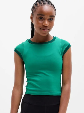 Athleta Girl Rise Above Rib Finish Line Tee