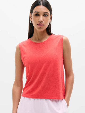 Getaway Linen Blend Muscle Tank