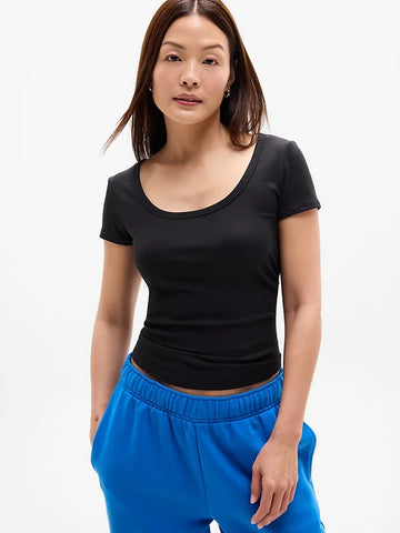 Signature Rib Scoop Tee