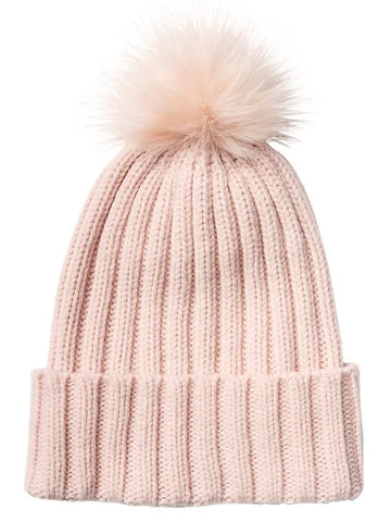 Ribbed Beanie with Pom