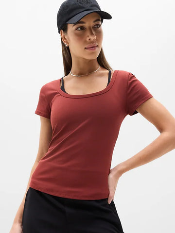 Signature Rib Scoop Tee