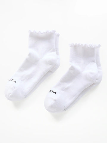 Athleta Ruffle Everyday Quarter Crew Sock 2-Pack