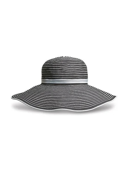 Wide Brim Ribbon Hat